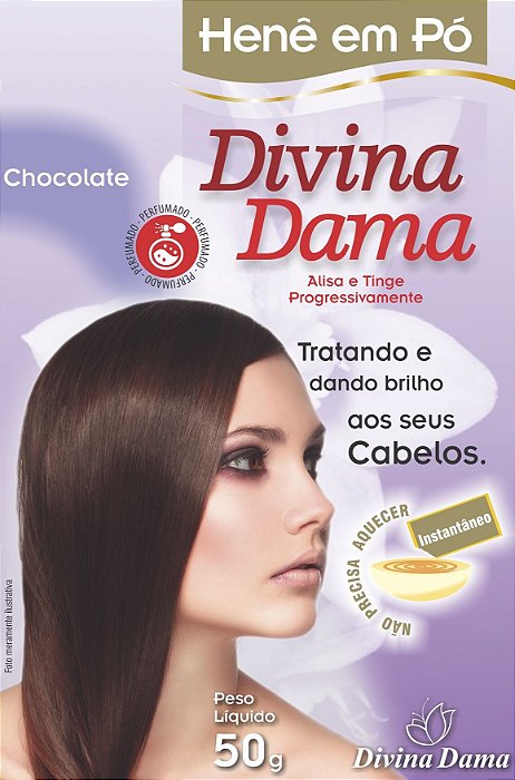 Divina Dama Henê Pó 50g Chocolate