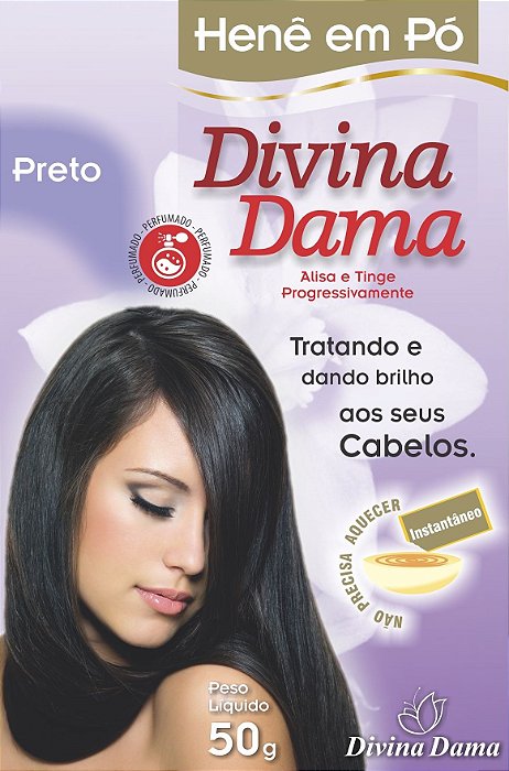 Divina Dama Henê Pó 50g Preto