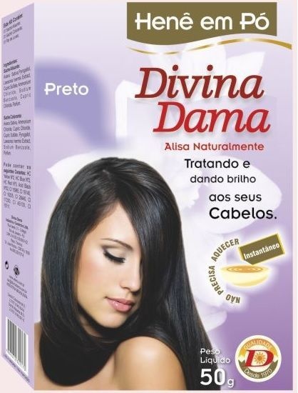 Divina Dama Henê Pó 50g Preto