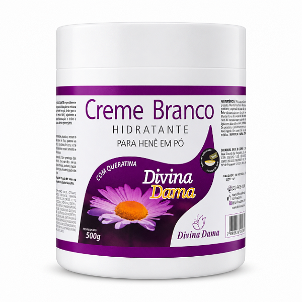 Divina Dama Creme Branco Hidratante para Henê 500g