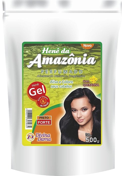 Amazônia Henê Gel 500g Pouche Preto Forte