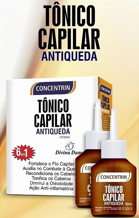 Kit Tonico Capilar Antiqueda Concentrin 6 em 1. 60ml.