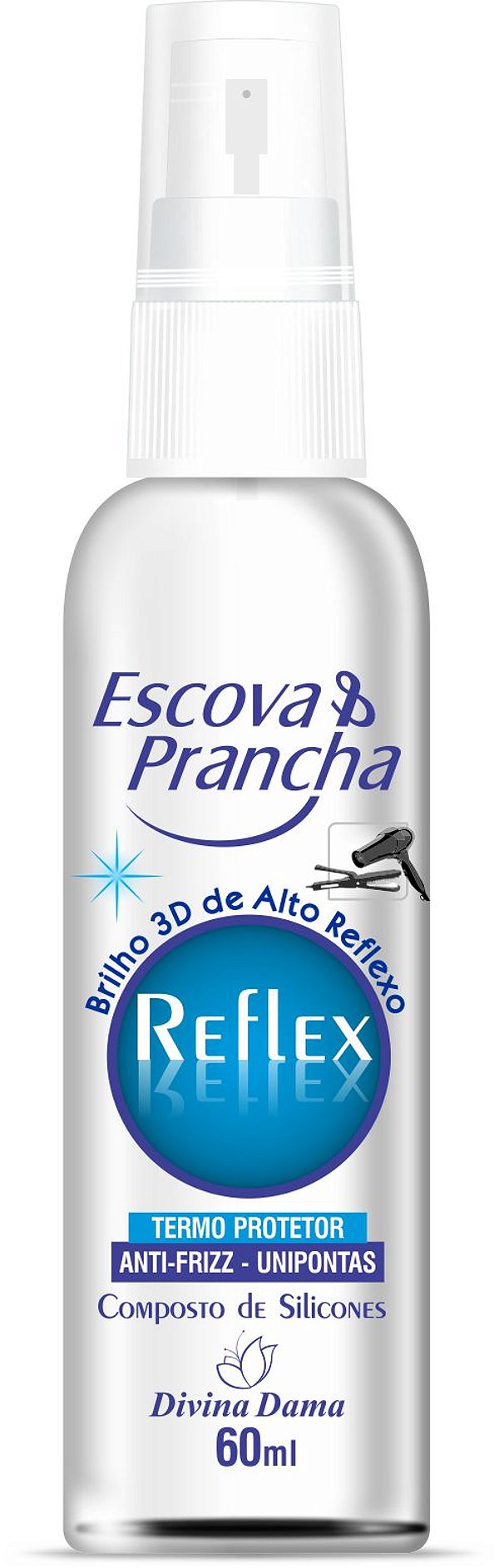 Escova & Prancha Silicone  60 ml.