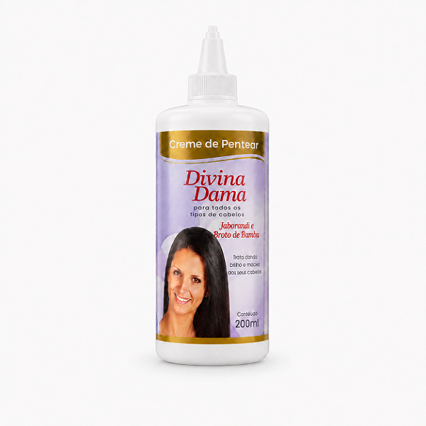 Divina Dama Creme de Pentear 300g - Jaborandi + Broto de Bambú