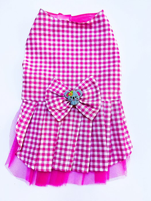 Vestido Pet: Vestido Xadrez Coala