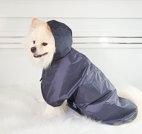 Roupa Pet - Capa de Chuva Azul Marinho