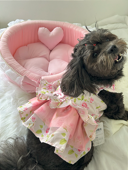 PEITORAL VESTIDO FLORAL KIARA OMD - OH MY DOG