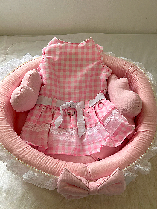 Vestido Pet: Vestido Boneca Xadrez