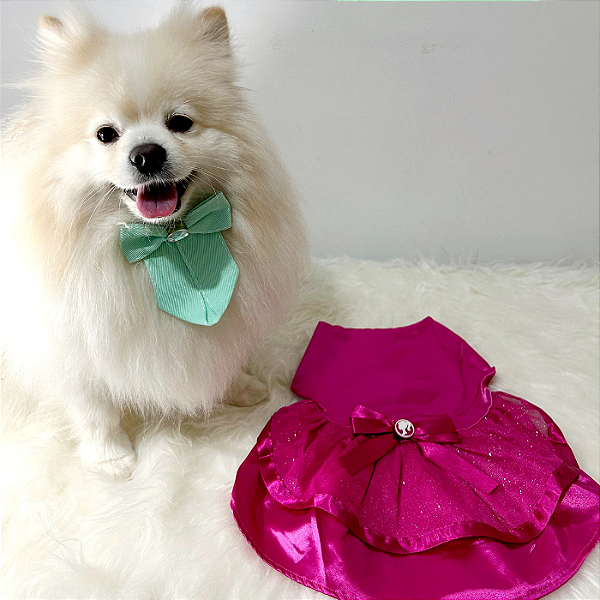 Vestido Para Pet - Vestido Cetim Rosa Pink