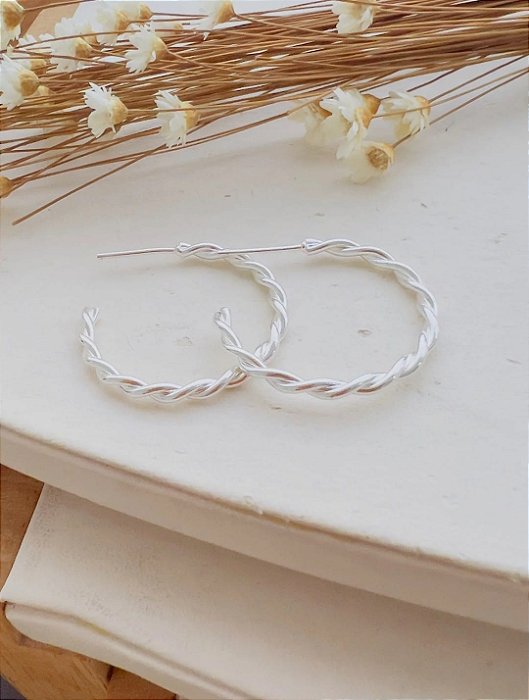 Argola Folheada à Prata