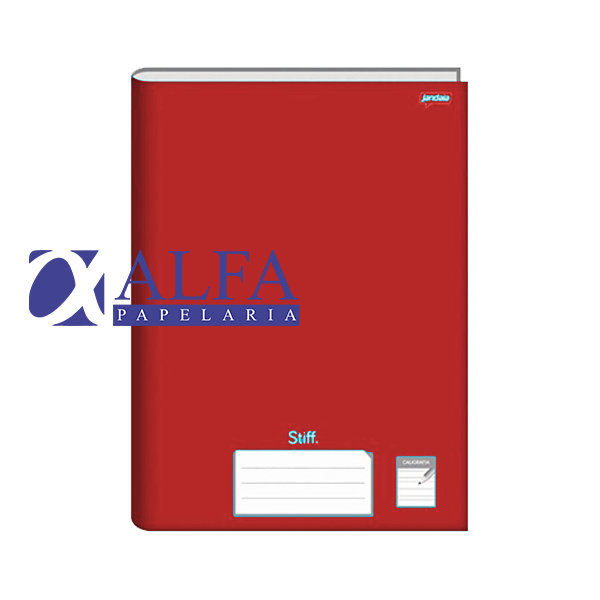 Caderno Brochura caligrafia 96 folhas vermelho