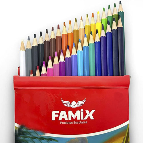 Lápis de Cor Famix 36 Cores