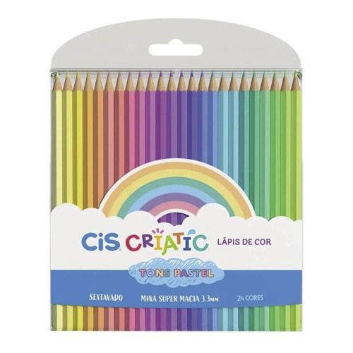 Lápis de cor Cis Tons Pastel 24 cores
