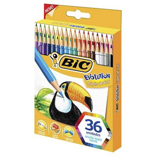 Lápis de Cor Bic 36 Cores Evolution
