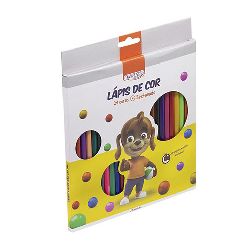 Lápis de Cor brw 24 Cores  redondo