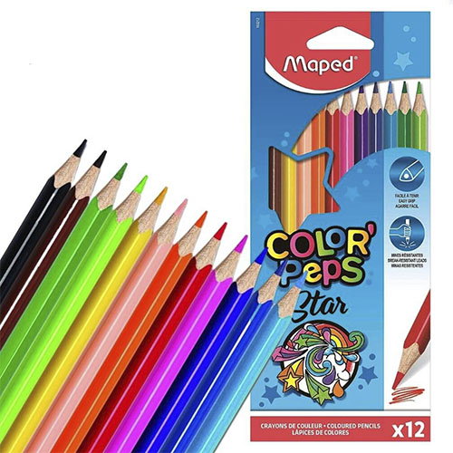 Lápis de Cor Maped 12 cores Star
