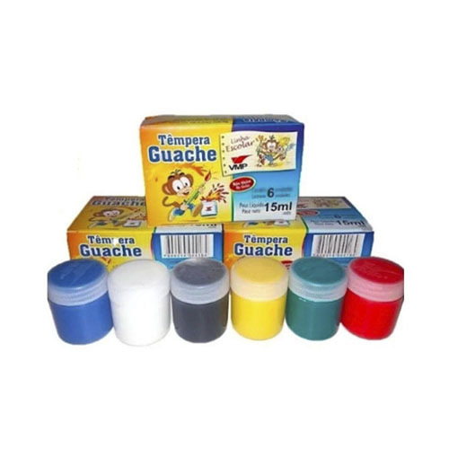 Tinta Guache 6 Cores 15 ml cada  Vmp