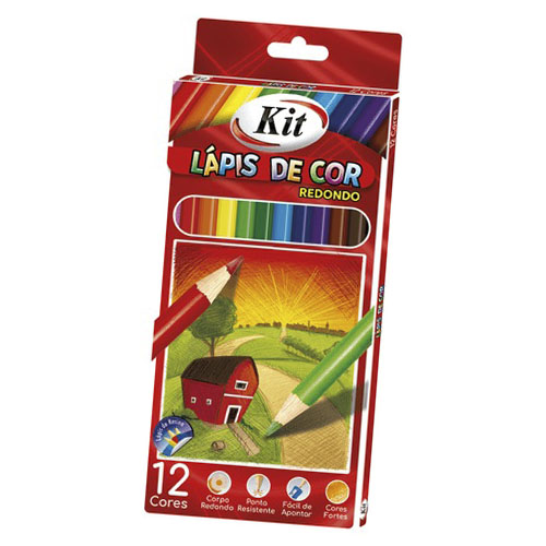 Lápis de cor Kit Eco Redondo 12 cores