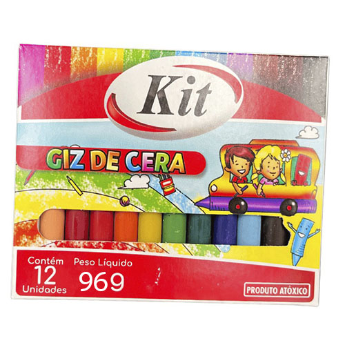 Gizão de Cera 12 cores Kit