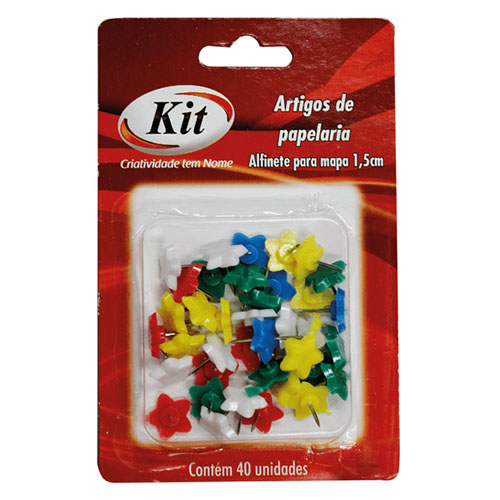 Alfinete estrela para mapa kit 1.5cm