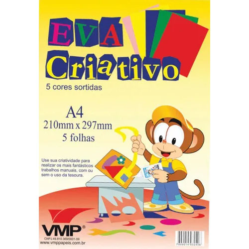 EVA criativo 5 cores sortidas A4 vmp