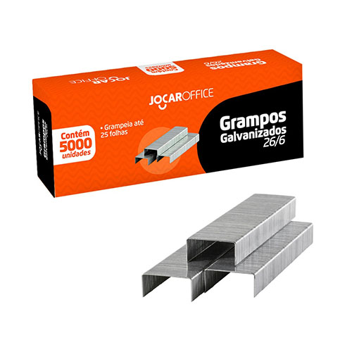 Grampo Galvanizados 106/6 3500 unidades  JocarOffice