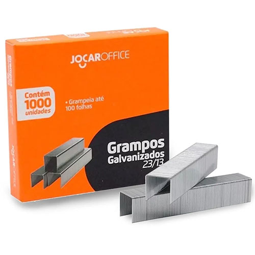 Grampo galvanizado 23/13 1000 unidades JocarOffce