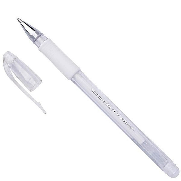 Caneta Gel Pastel Grip escrita branca  Molin