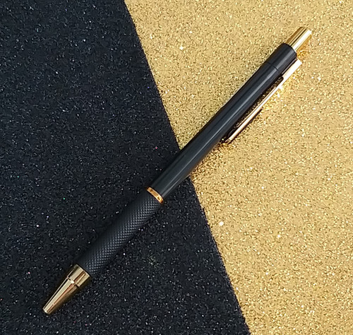 Caneta Cr45 Gold escrita preta Molin