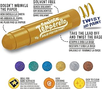 Temperello guache metálico  com 6 unidades