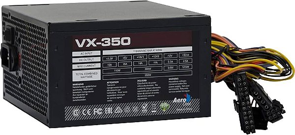 Fonte Aerocool Bivolt 350W VX-350 EN57181