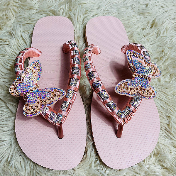 Chinelo Havaianas Decorado Top - Asas Encantadas