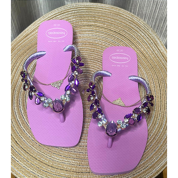 Chinelo Havaianas Decorado Square - Lilás