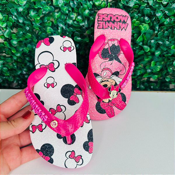 Chinelo Havaianas Decorado Top Infantil - Minnie