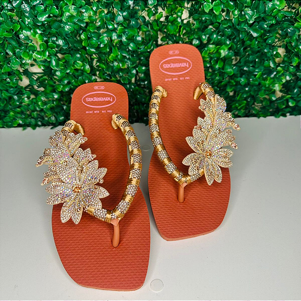 Chinelo Havaianas Decorado Square - Floral