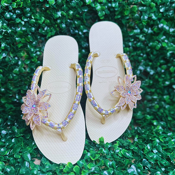 Chinelo Havaianas Decorado Slim - Flor de Linho