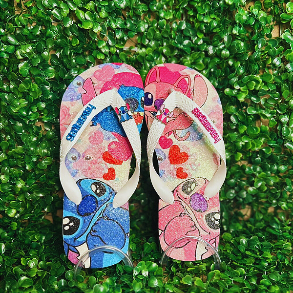 Chinelo Havaianas Decorado Top Infantil - Stitch Colors