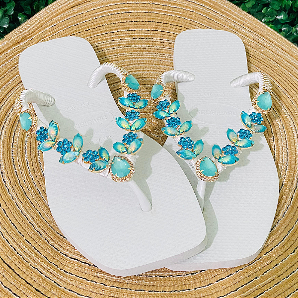 Chinelo Havaianas Decorado Square - Aurora Azul