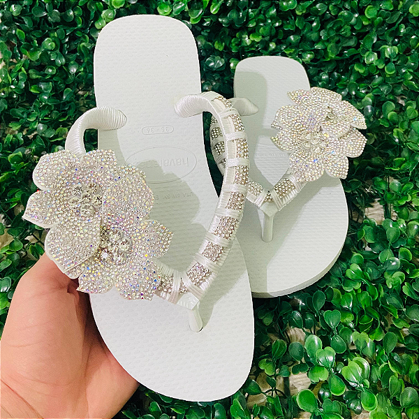 Chinelo Havaianas Decorado Top - Flor de Neve