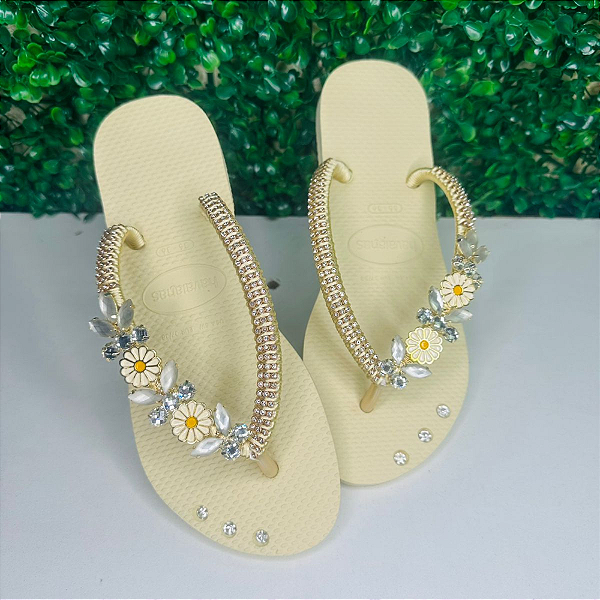 Chinelo Havaianas Decorado Slim - Flor de Margarida