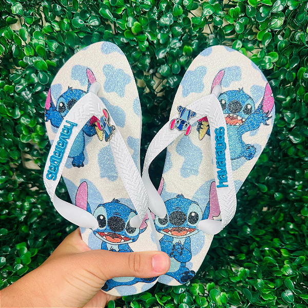 Chinelo Havaianas Decorado Top Infantil - Encanto do Stitch