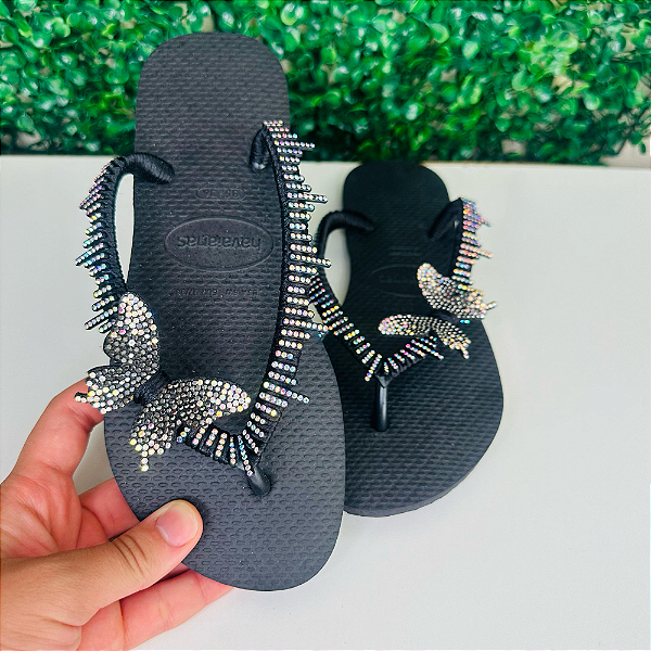 Chinelo Havaianas Original Decorado Slim - Brilho da Borboleta