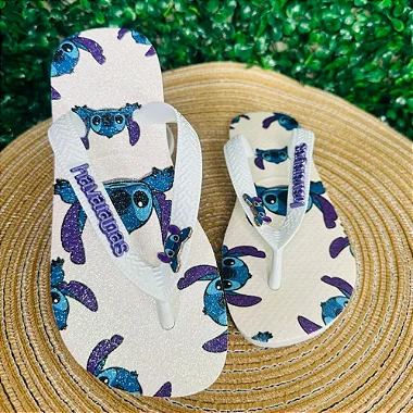 Chinelo Havaianas Decorado Top - Stitch Encantado