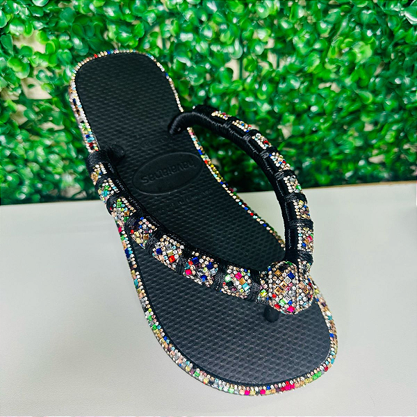 Chinelo Havaianas Decorado - Luxo Trançado