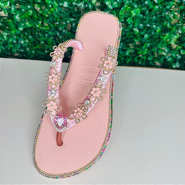 Chinelo Havaianas Top Decorado - Flowers