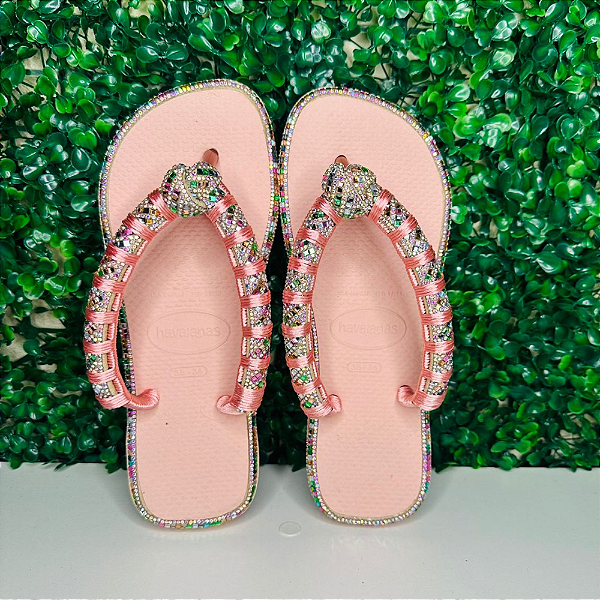 Chinelo Havaianas Decorado Top - Brilho Trançado
