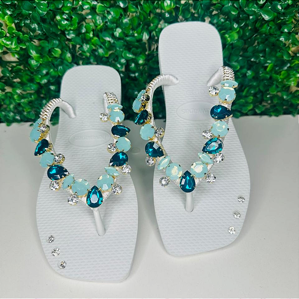 Chinelo Havaianas Decorado Square - Esmeralda