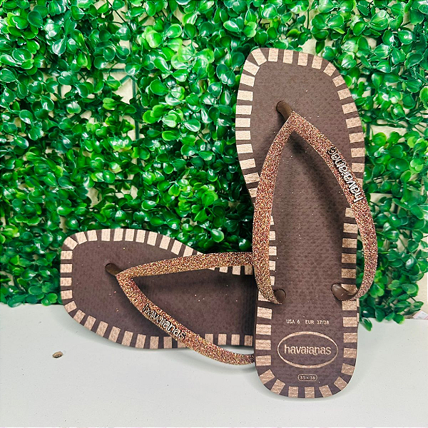 Chinelo Havaianas Decorado Square - Brilho Lux