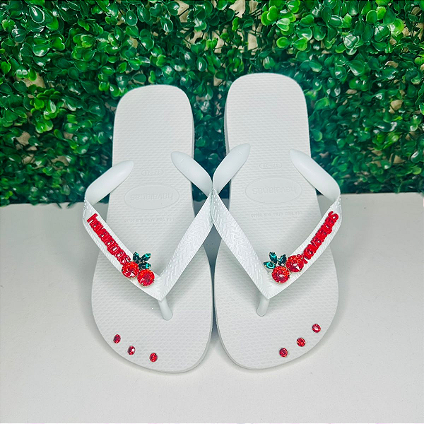 Chinelo Havaianas Decorado Top - Cereja