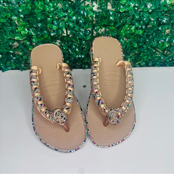 Chinelo Havaianas Decorado Top - Luxo Trançado